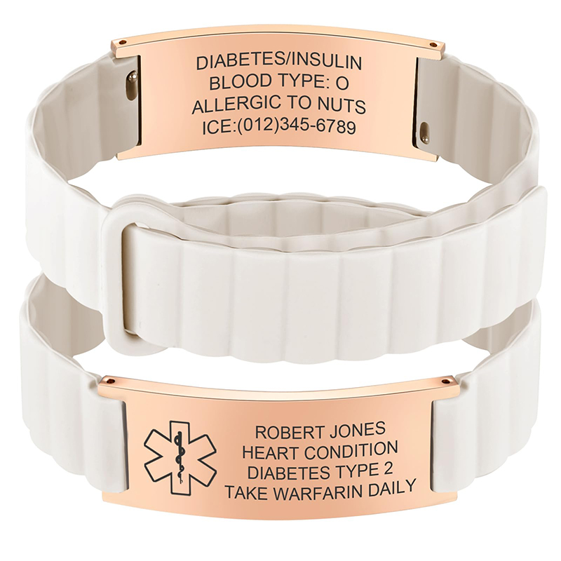 Silicone Band Women - Braccialetto Medico Personalizzato per Uomo e