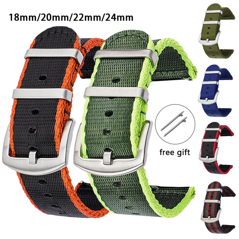 Canvas Strap Watch - 18/20/22/24mm cinturino in nylon uomo donna