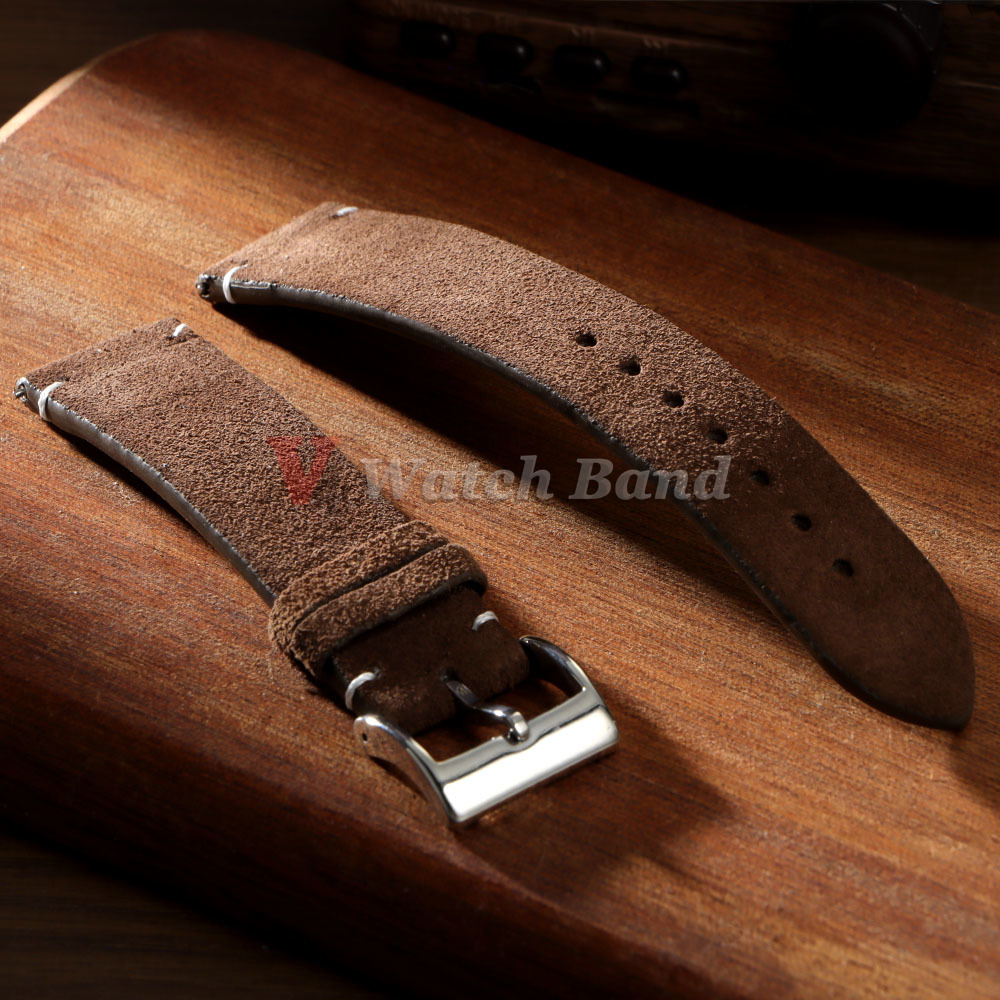 Suede Strap Watch - 20mm 22mm cinturino per orologio vintage