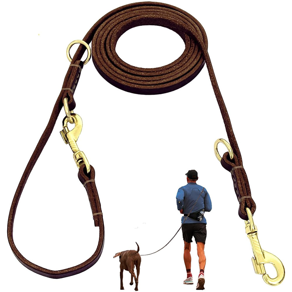Leather Strap Quick Release - Guinzaglio per Cani Multifunzione in Vera