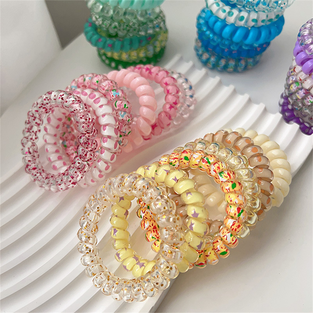 Silicone Band Women - 6 pz Dolce Sveglio Colorato Spirale