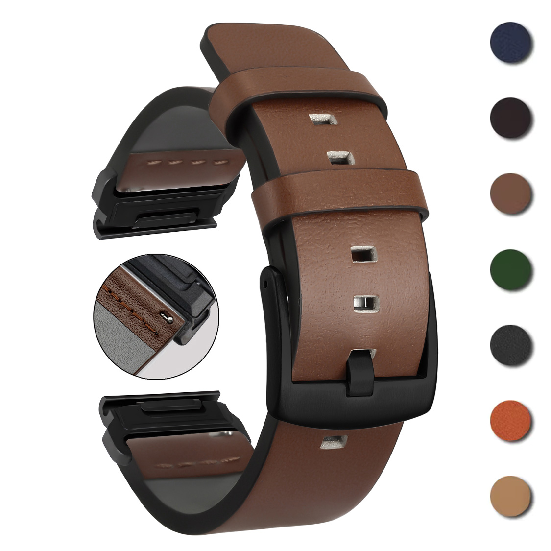 Leather Strap Quick Release - 26mm 22mm cinturino Quick Fit per