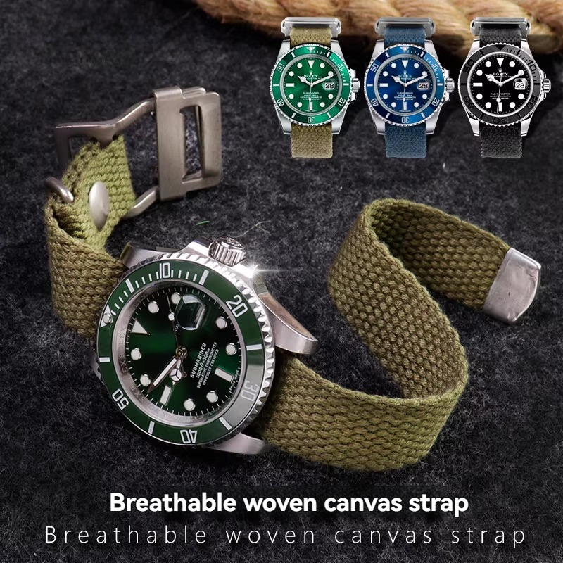 Tropic Strap Vintage - per Rolex Submariner Verde/Nero, Tudor Black