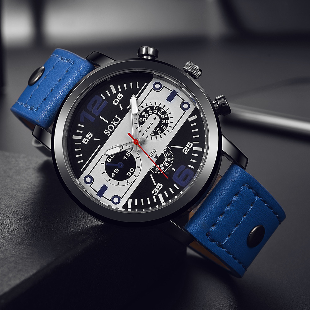 Orologio da uomo elegante con  - Leather Watch Band Men recensione e prezzo