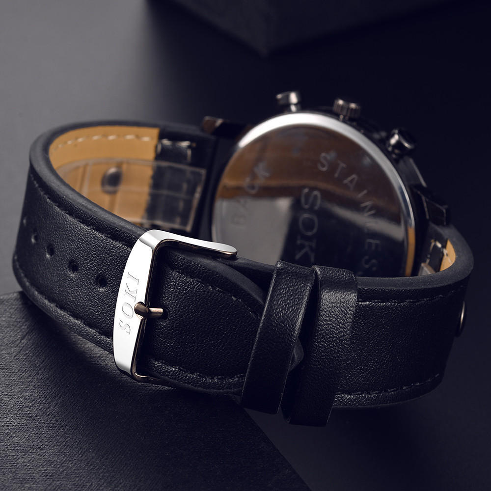 Orologio da uomo elegante con  - Leather Watch Band Men recensione e prezzo