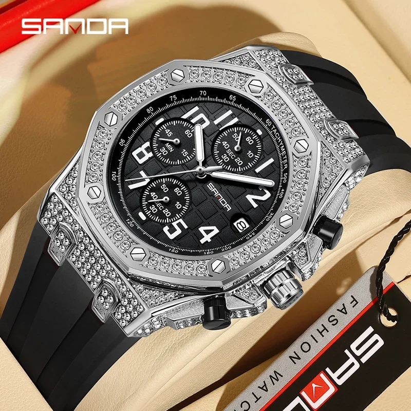 Orologio da uomo SANDA 7026 al - Rubber Strap Diver recensione e prezzo