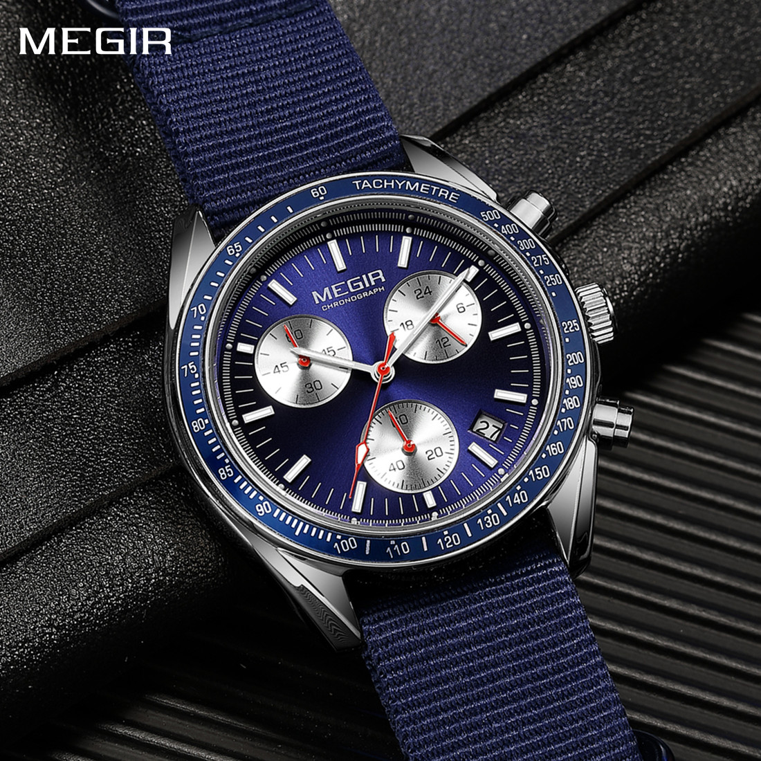 MEGIR Cronografo cinturino in  - Canvas Strap Watch recensione e prezzo