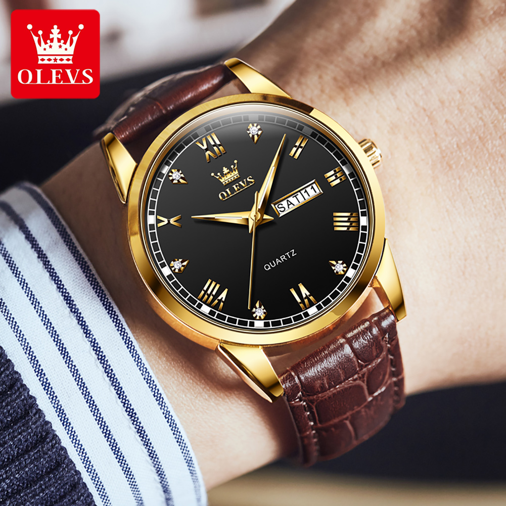 OLEVS 6896 Orologio al quarzo  - Leather Watch Band Men recensione e prezzo
