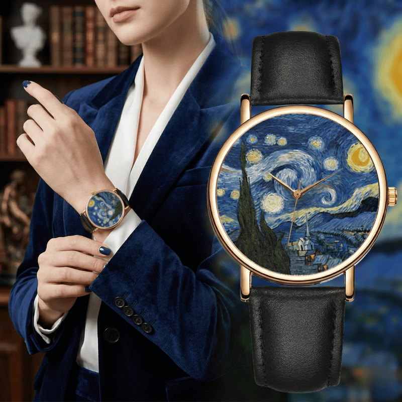 Orologi con Quadrante Dipinto  - Leather Watch Band Men recensione e prezzo