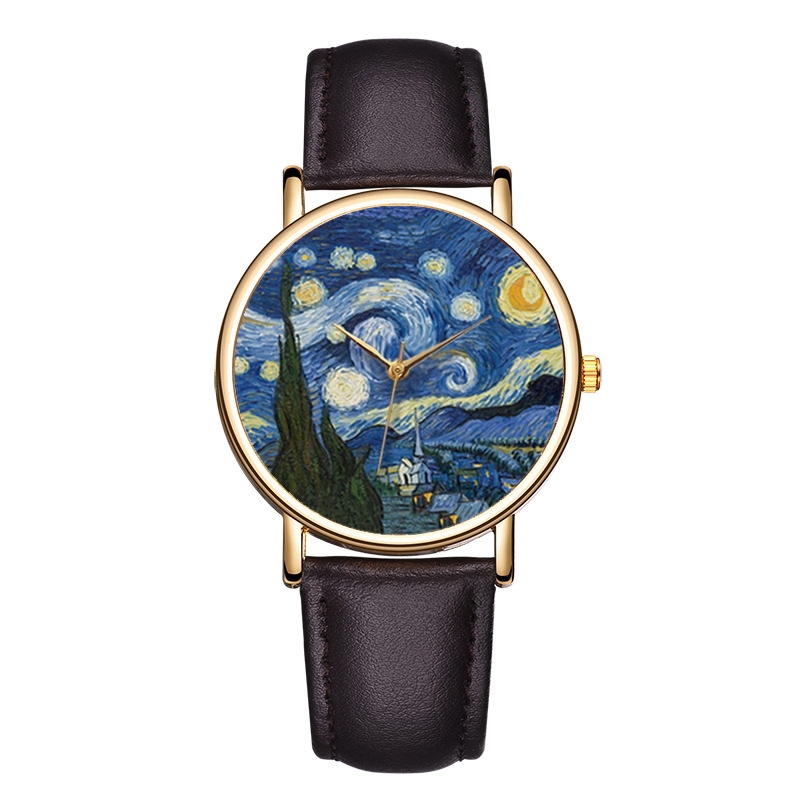 Orologi con Quadrante Dipinto  - Leather Watch Band Men recensione e prezzo